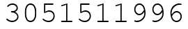 Число 3051511996.