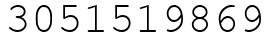 Число 3051519869.
