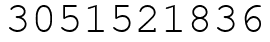 Число 3051521836.