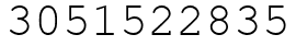 Число 3051522835.