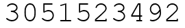 Число 3051523492.
