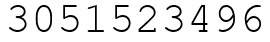 Число 3051523496.