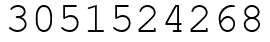 Число 3051524268.