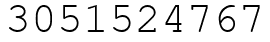 Число 3051524767.