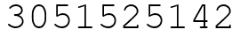 Число 3051525142.