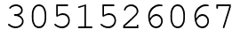 Число 3051526067.