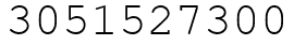 Число 3051527300.