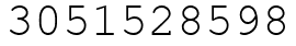 Число 3051528598.