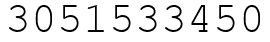 Число 3051533450.