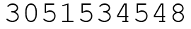 Число 3051534548.