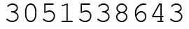 Число 3051538643.