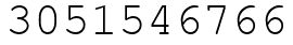 Число 3051546766.