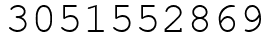 Число 3051552869.