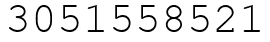 Число 3051558521.