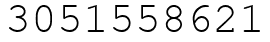Число 3051558621.