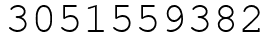 Число 3051559382.