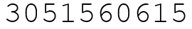 Число 3051560615.
