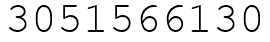 Число 3051566130.
