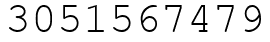 Число 3051567479.