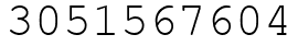 Число 3051567604.