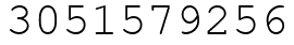 Число 3051579256.