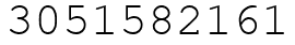 Число 3051582161.