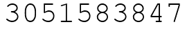 Число 3051583847.