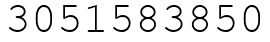 Число 3051583850.