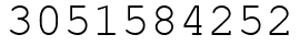 Число 3051584252.