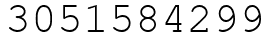 Число 3051584299.