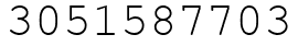 Число 3051587703.