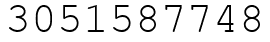 Число 3051587748.