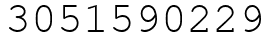 Число 3051590229.