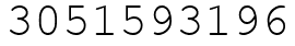 Число 3051593196.