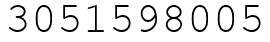 Число 3051598005.