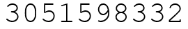 Число 3051598332.