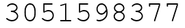 Число 3051598377.