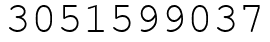 Число 3051599037.
