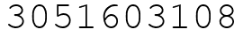Число 3051603108.