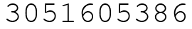 Число 3051605386.