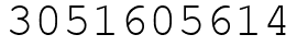 Число 3051605614.