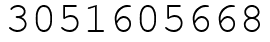 Число 3051605668.
