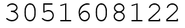 Число 3051608122.