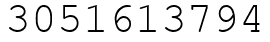 Число 3051613794.