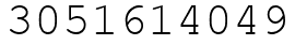 Число 3051614049.