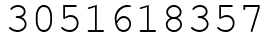 Число 3051618357.