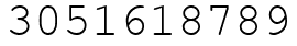 Число 3051618789.