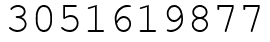 Число 3051619877.