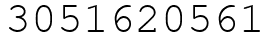 Число 3051620561.
