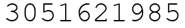 Число 3051621985.